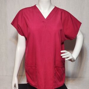 Simply Basic Scrubs Top Vibrant Pink Medium